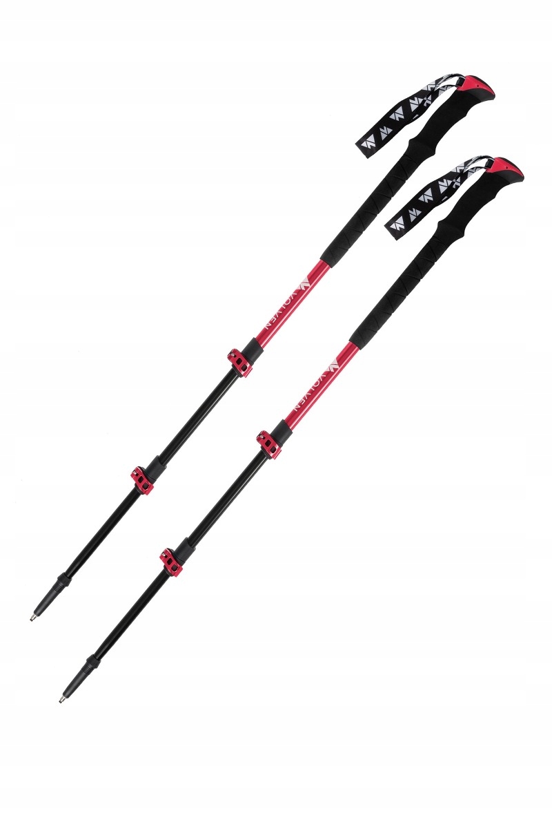 Volven Trekingové hole Adventure Pro 65-135 cm hliníkové červené