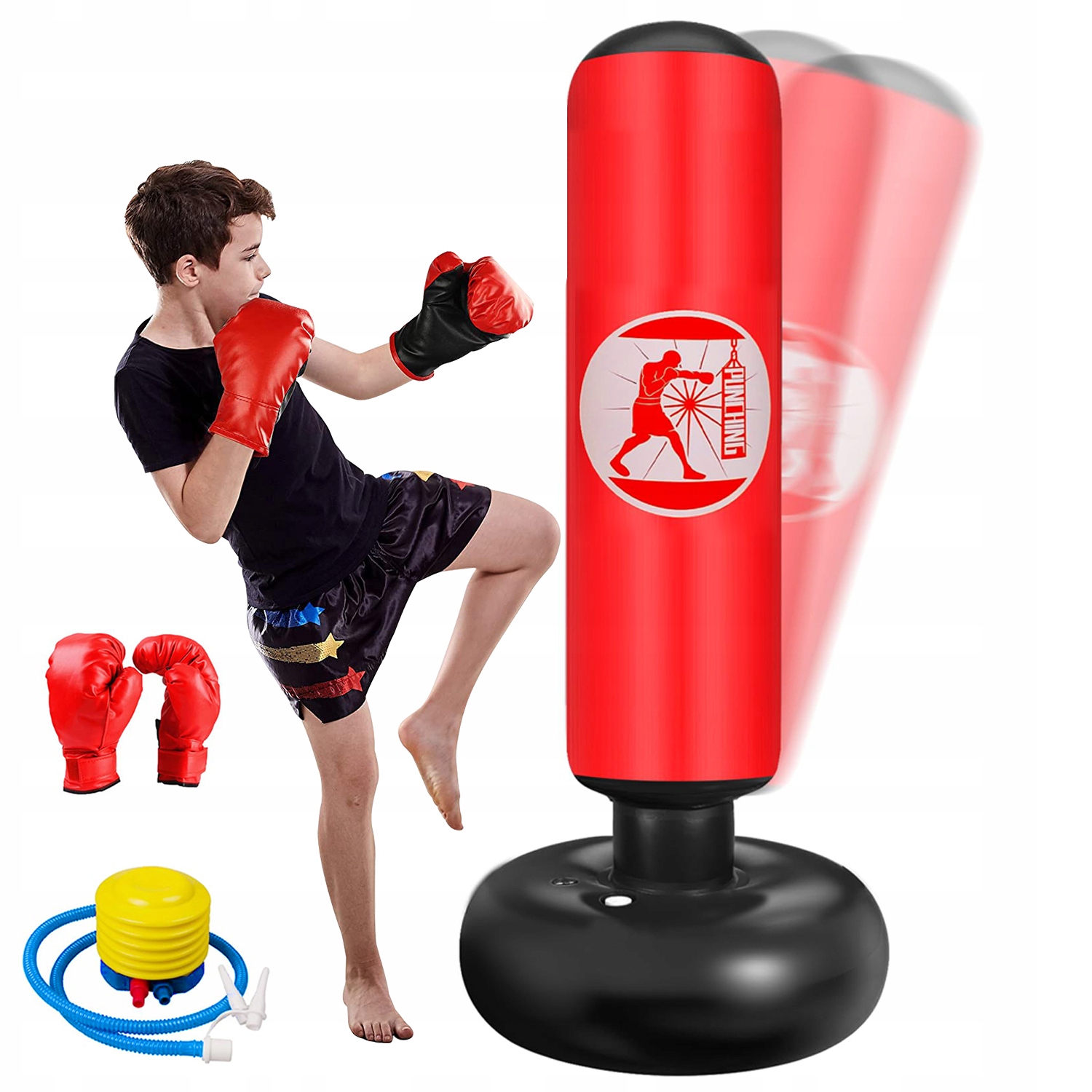 Worek Treningowy Bokserski 160CM Z Pompka I Rekawicami Zestaw Domowy