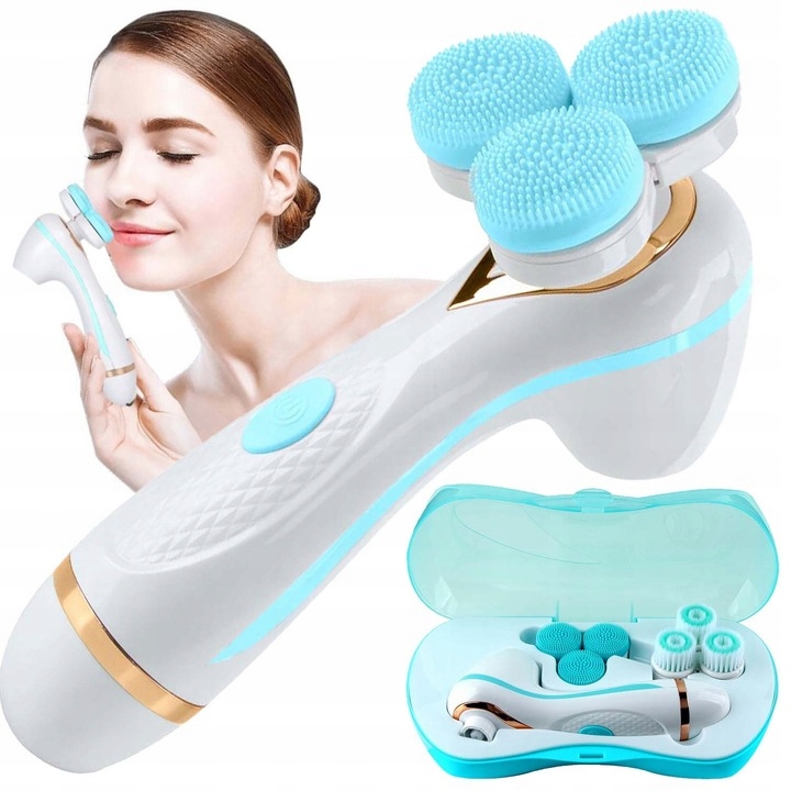 Sonický Kartáček Na Čištění Obličeje Rotační Masážní Přístroj 3v1