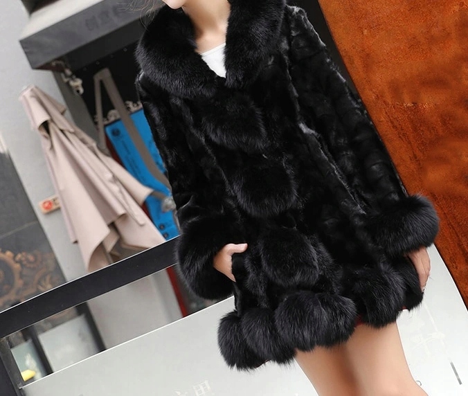 FUTRO NATURALNE NORKI OBSZYTE LISEM ROZKLOSZOWANE PIĘKNY MODEL KOLORY NEW Kaptur bez kaptura