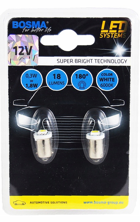 

2x Bosma Led Żarówka BA9s 1xLED Smd 12V