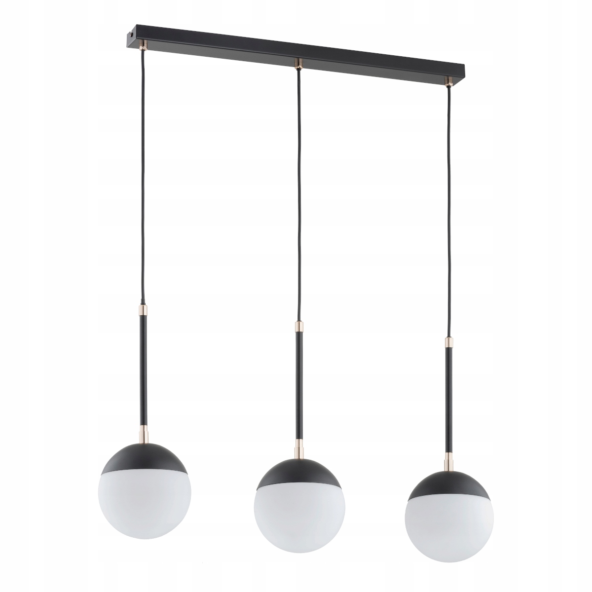 Závěsná lampa černá lišta 3xE14 moderní do obývacího pokoje jídelny Alfa