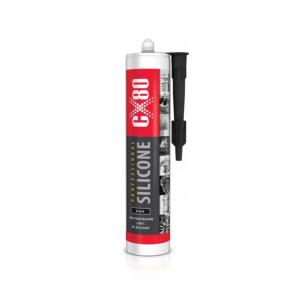 CX-80 uniwersalny czarny silikon wysokotemperaturowy 310ml