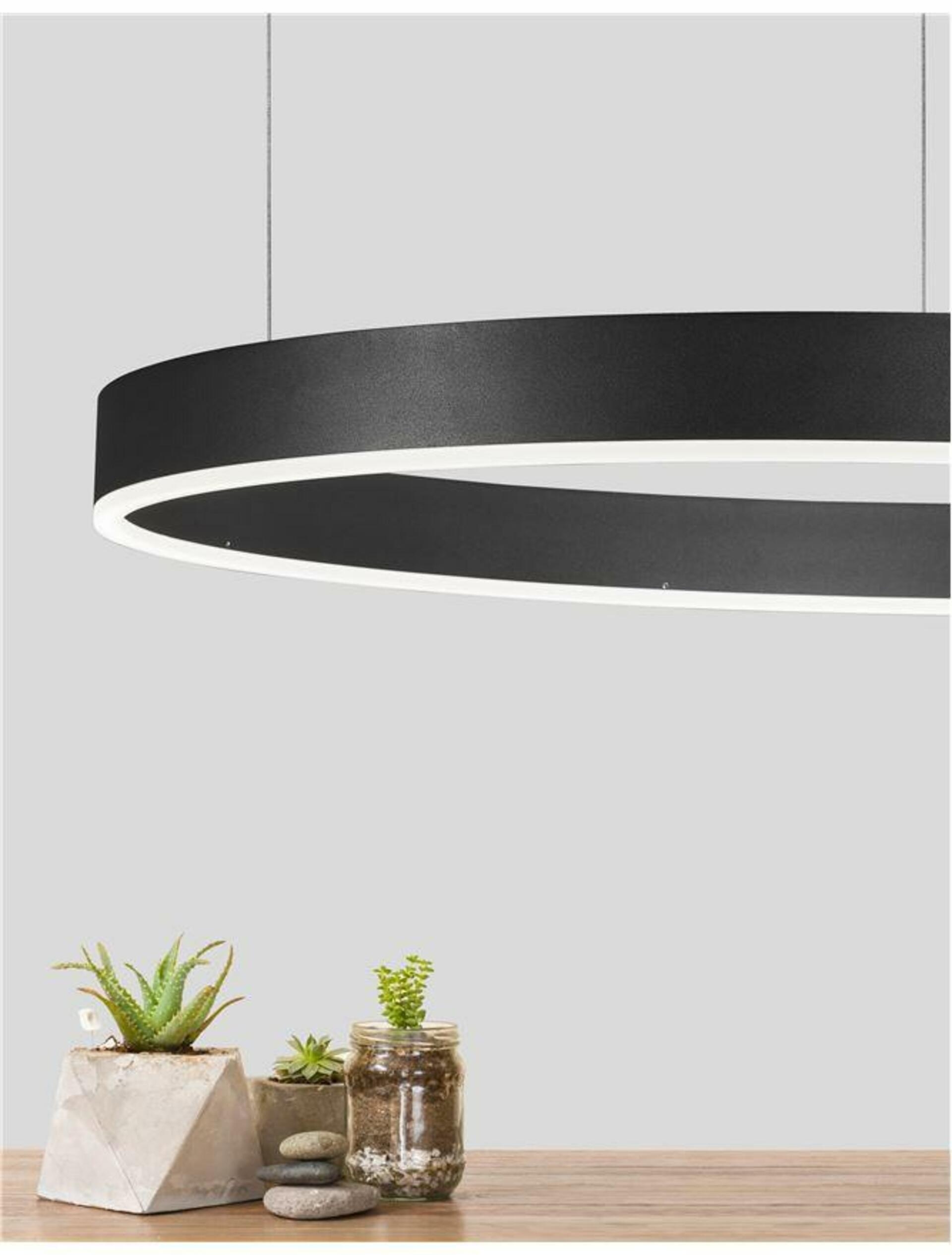 Nova Luce závěsné svítidlo Motif černý hliník a akryl Led 48W 230V 3000K Ip