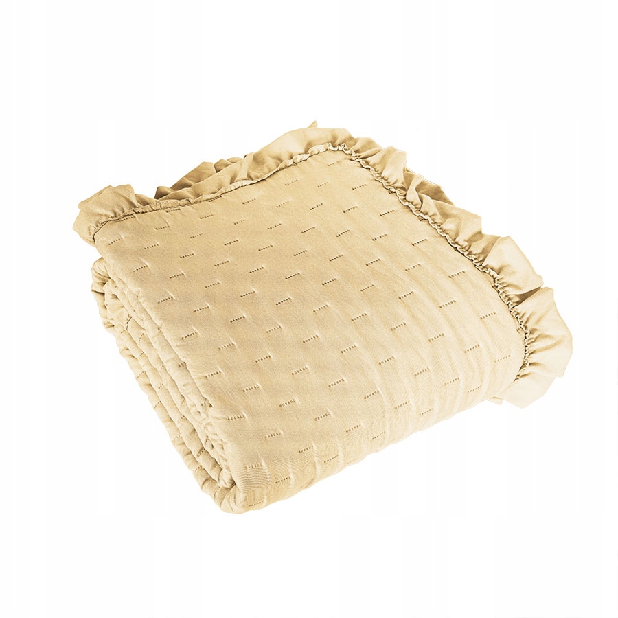 Přehoz Savola s volánem 220x240 béžový