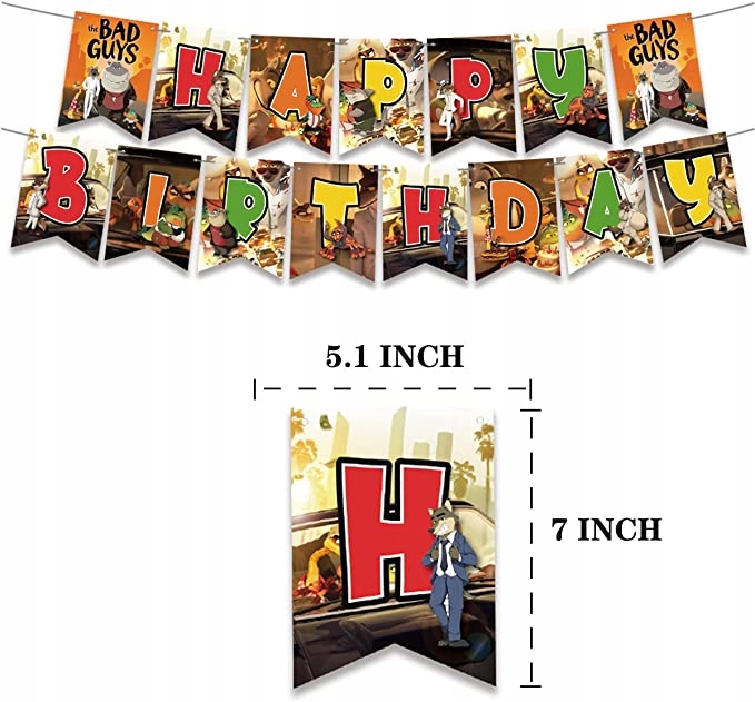 BadGuys szülinapi szett gyerekeknek Lufik Anyag keverék