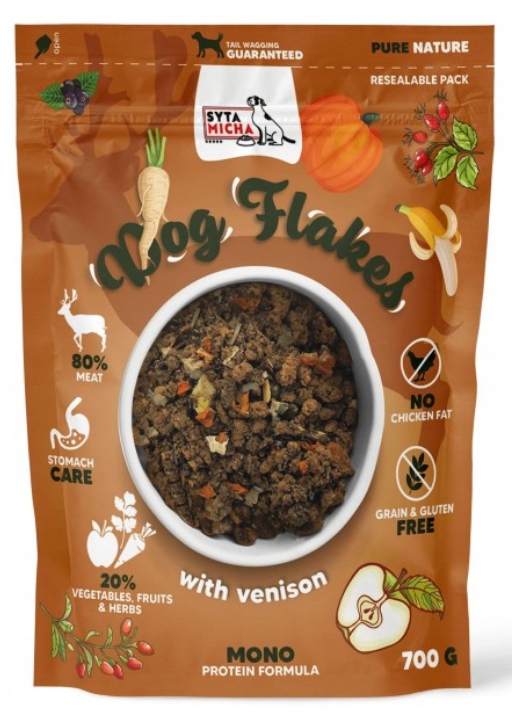 Syta Micha Karma suszona Dog flakes Dziczyzna 700 g