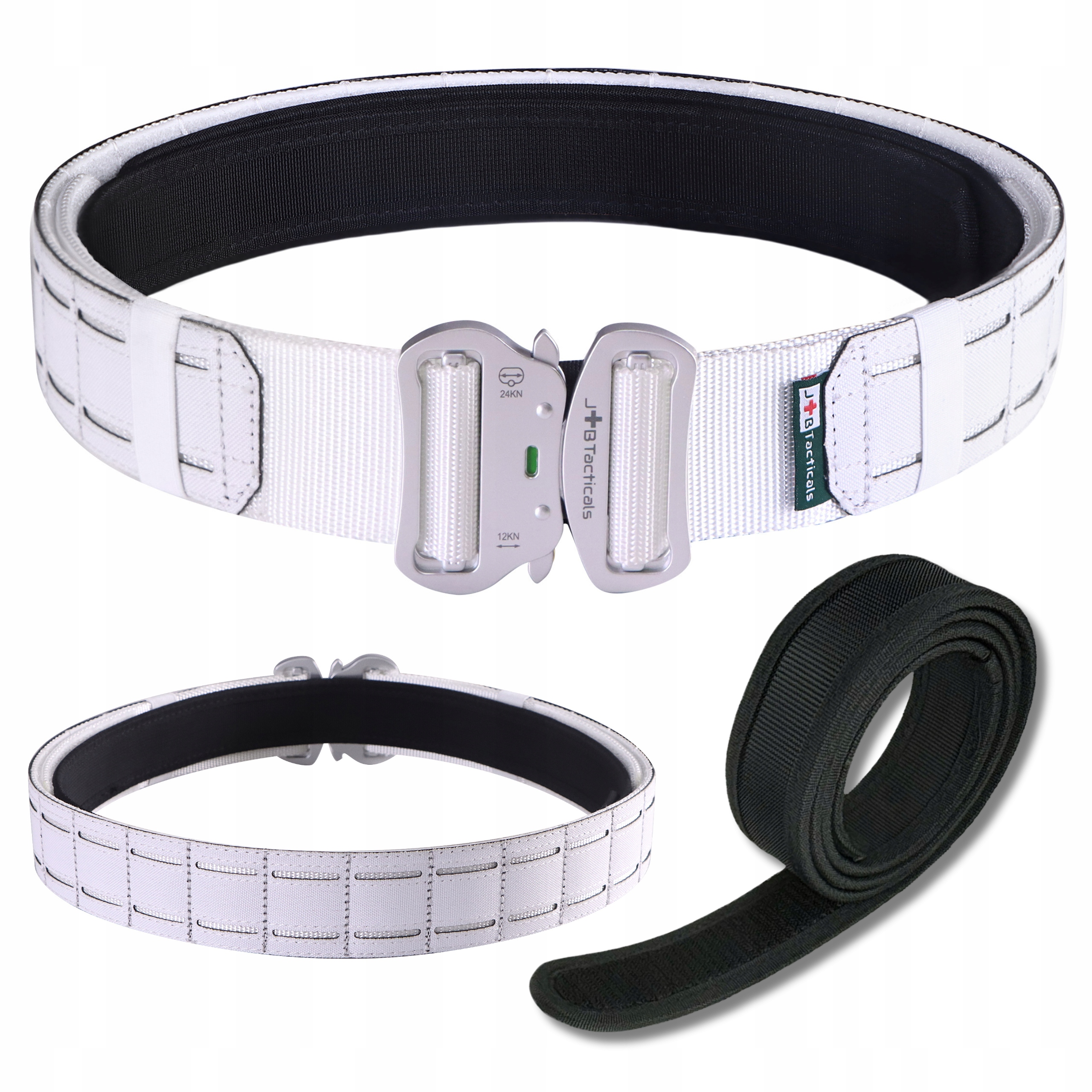 Pas Taktyczny Patrolowy Biały Policyjny Strzelecki Molle Pasem Wewnętrznym