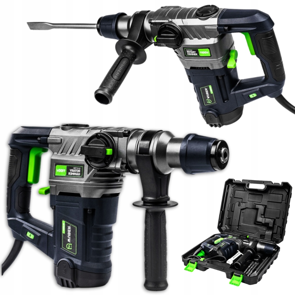 Vrtačka Vrtací Kladivo 5 J 1100W vrtací kladivo Silné Sds+ vrtáky Sada