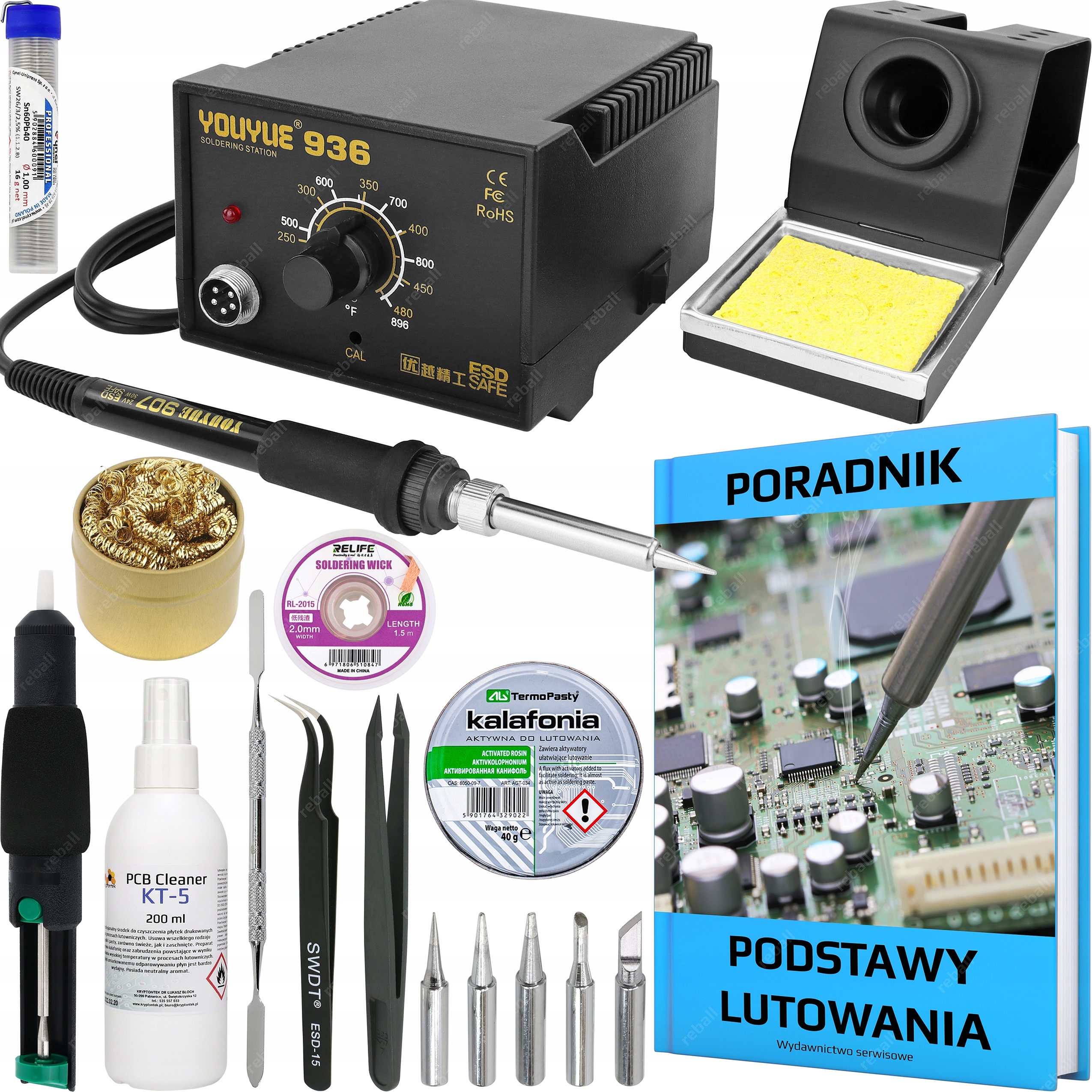 ZESTAW LUTOWNICA 60W AKCESORIA+ PORADNIK LUTOWANIA