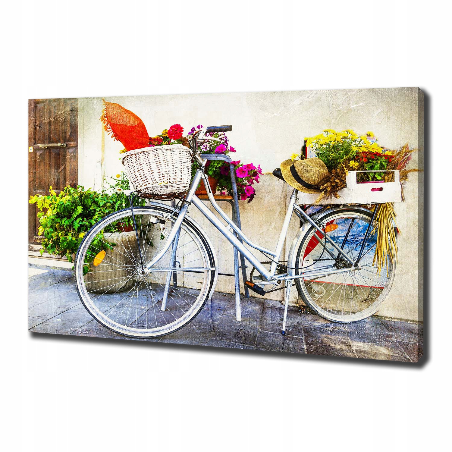 

Foto obraz canvas na ścianę Biały rower 100x70 cm