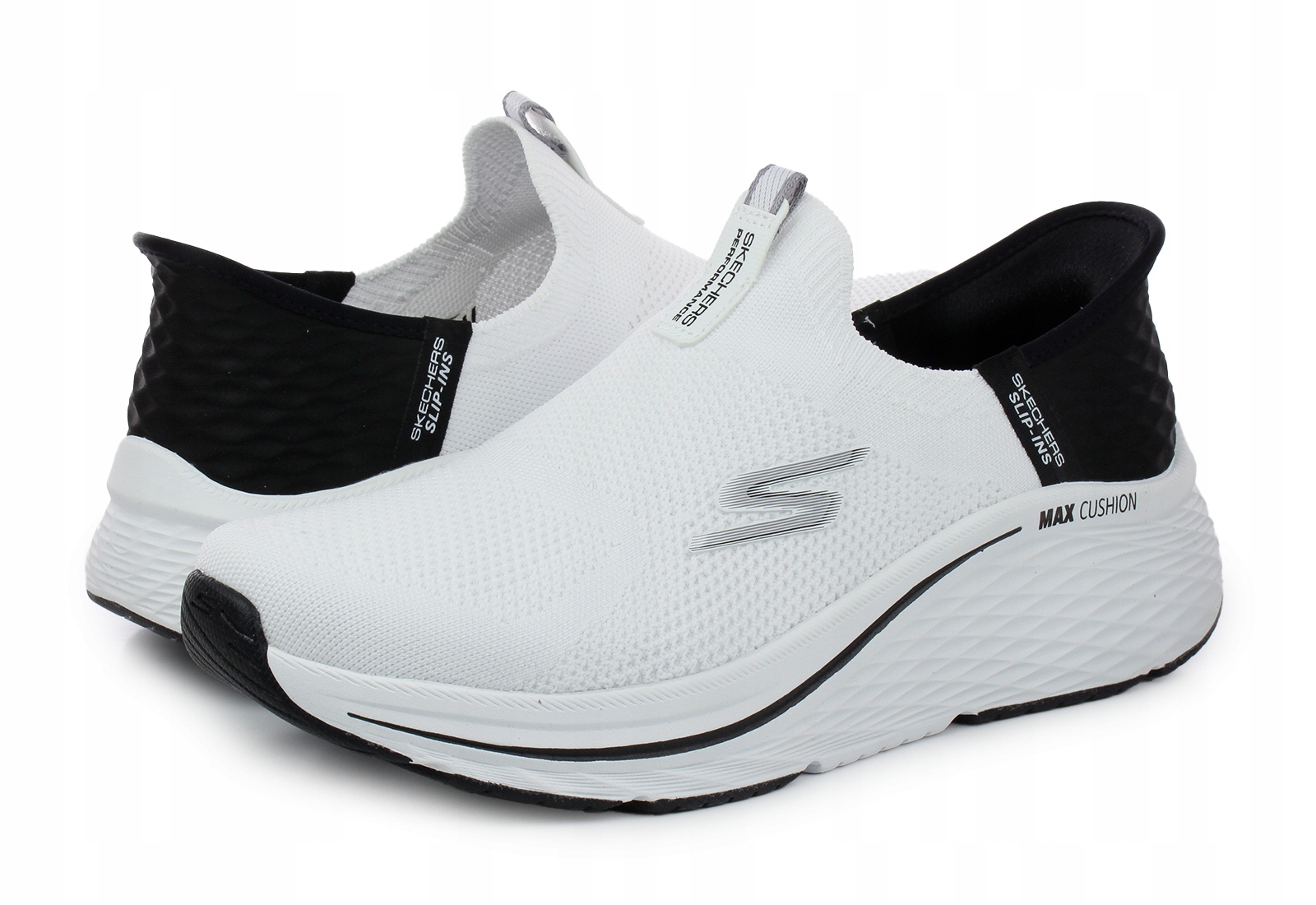Skechers Max Cushioning Sportowe Sneakersy Biało Czarne 41 6OA