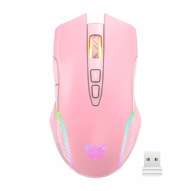 Onikuma CW905 Różowa Bezprzewodowa mysz do gier 600-3600 Dpi