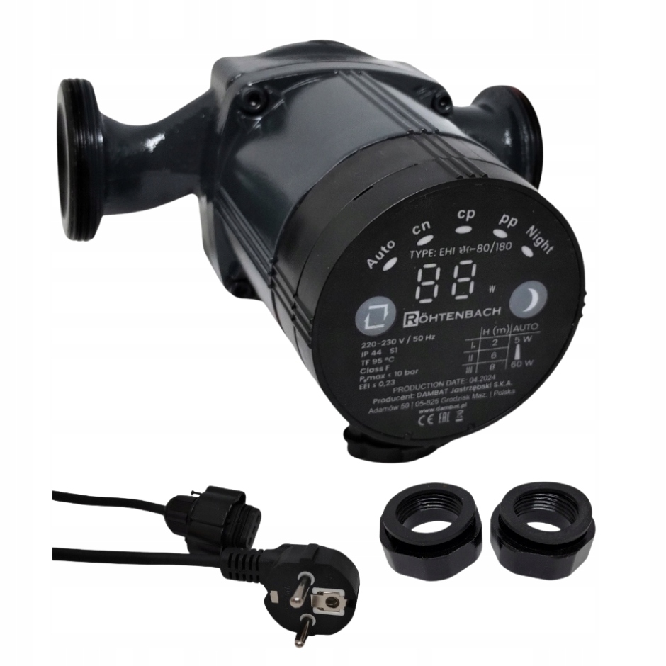 Rohtenbach oběhové čerpadlo pro Co a Cwu, energeticky úsporné EHI25-40/180 šrouby
