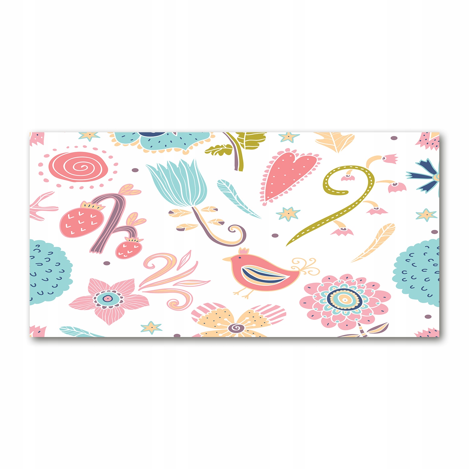 

Foto obraz akryl zdjęcie Kwiaty i ptaki 120X60 cm