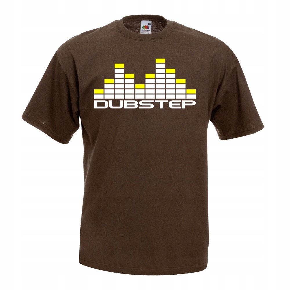 

Koszulka z nadrukiem dubstep muzyka dub XXL brązow