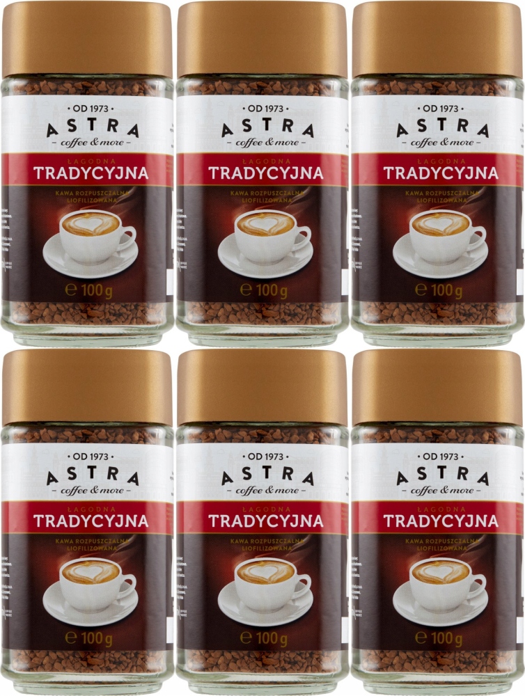 Kawa rozpuszczalna Astra Łagodna Tradycyjna 100g x6