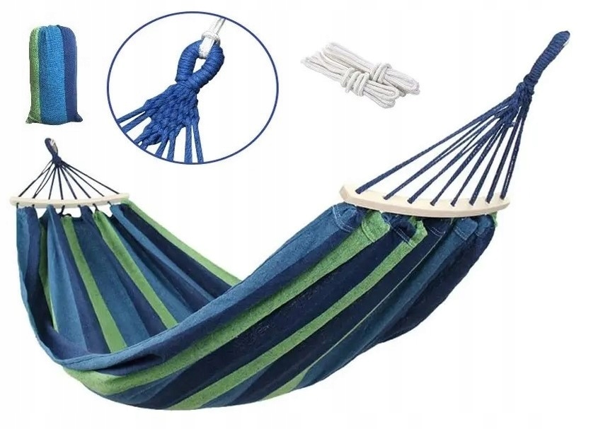 

Hamak Ogrodowy Mocny XXL Huśtawka +worek 190X80