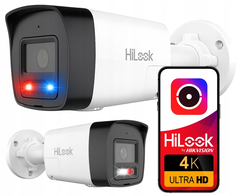 Kamera Ip 8MPx IPC-B180HAP-LUF/SL 2.8MM Zewnętrzna Live Guard by Hikvision