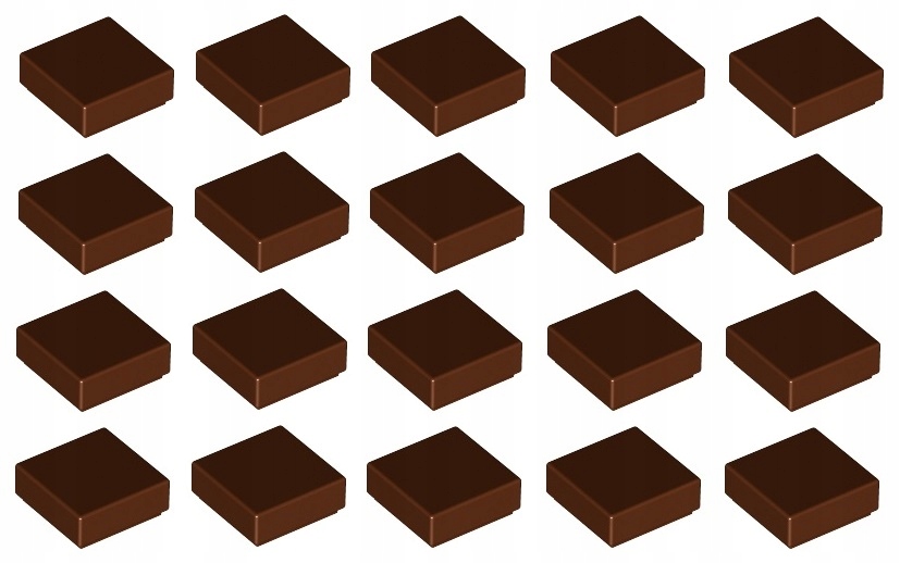 

Lego płytka gładka 1x1 brązowa 20 szt. 3070 Nowa
