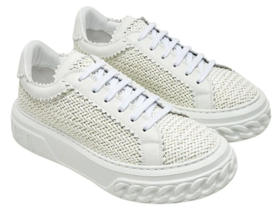 Casadei Hanoi Skórzane Sneakersy Damskie Białe 2X822P0201HANOI9999 r. 41