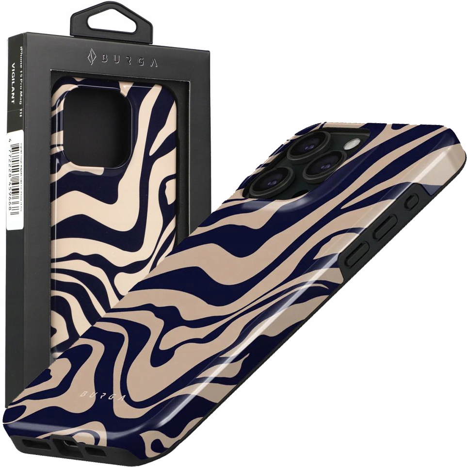 Wytrzymałe modne etui Burga do iPhone 15 Pro plecki case obudowa do MagSafe