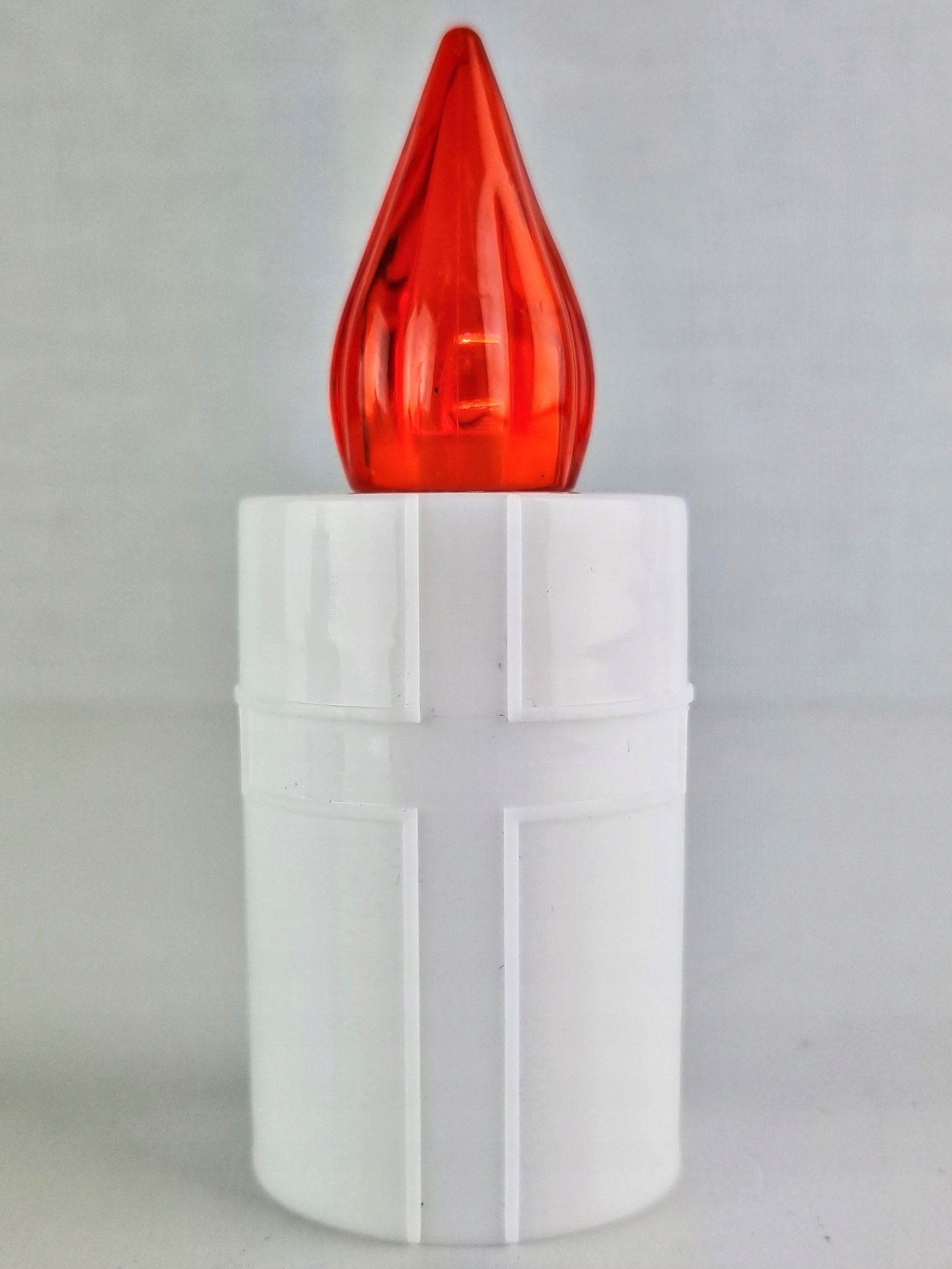 DUŻY WKŁAD DO ZNICZY LED ELEKTRYCZNY WKŁADY DO ZNICZA 12 CM NA BATERIE R14 Typ LED