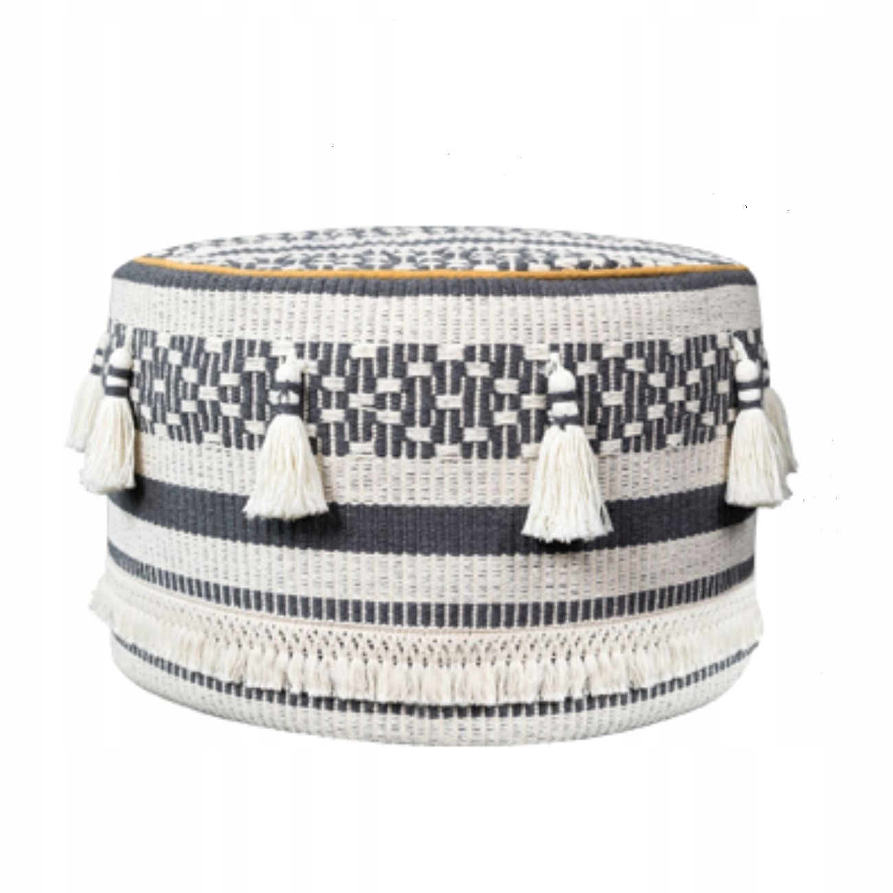 pufa podłogowa boho marokańska etno bohemian z frędzlami