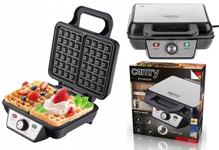

Gofrownica 2 Chrupiące Gofry XXL Duża Moc 1600W