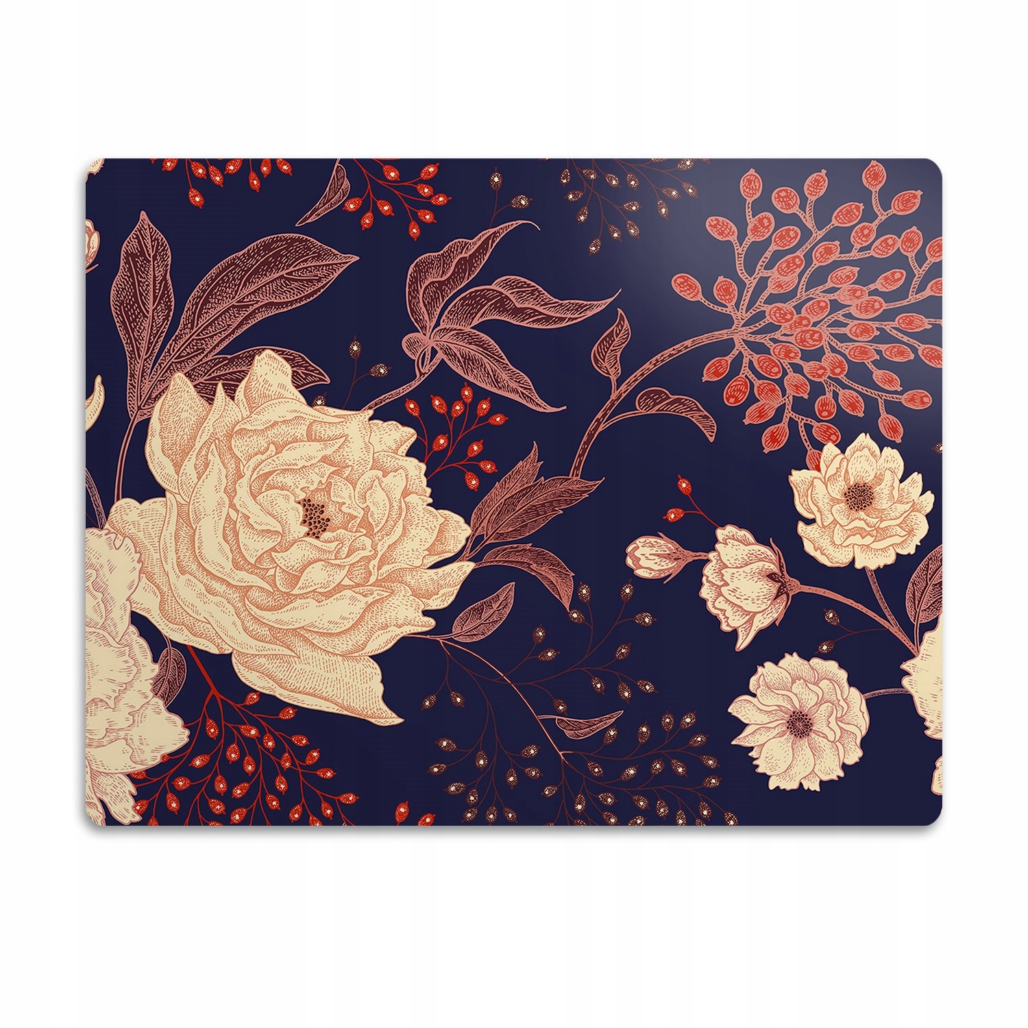 Levně Podložka pod misku Květy tmavé pozadí 60x40 cm