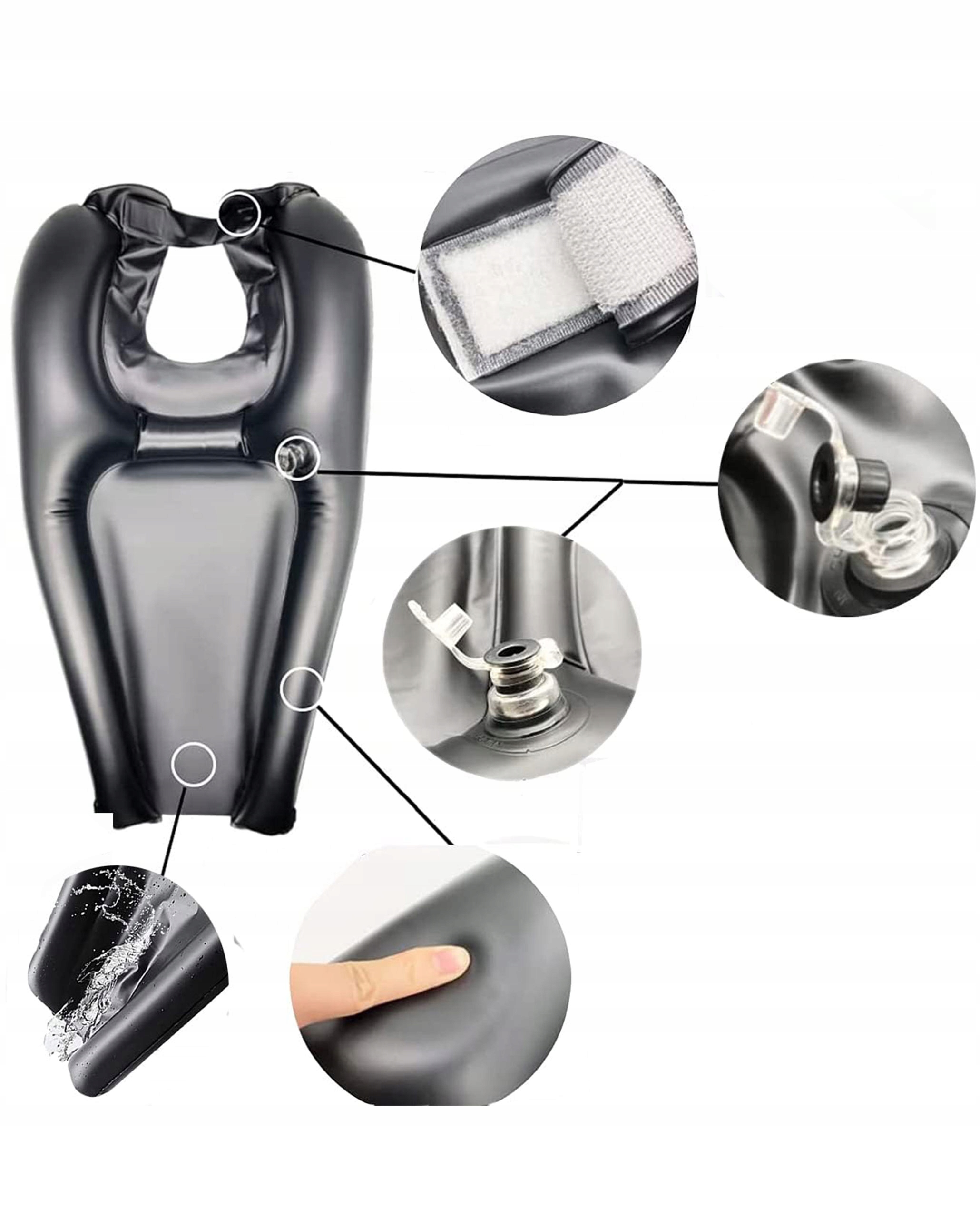 FEJMOSÓ MEDENCE Fodrász ereszcsatorna Spa Ház Nappali Felfújható Fekete Termékmagasság 10 cm