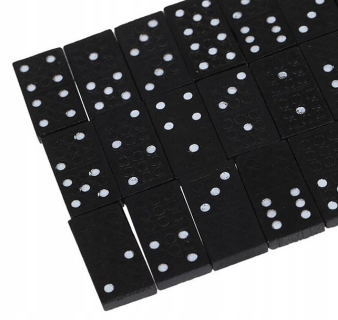 DOMINO DREWNIANE W PUDEŁKU GRA RODZIMMA 28 ELEMENTÓW Marka inna