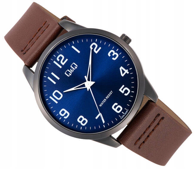 Klasický Čitelný Černý Pánské Hodinky C32A-003P Na Hnědém Pásku 30 M