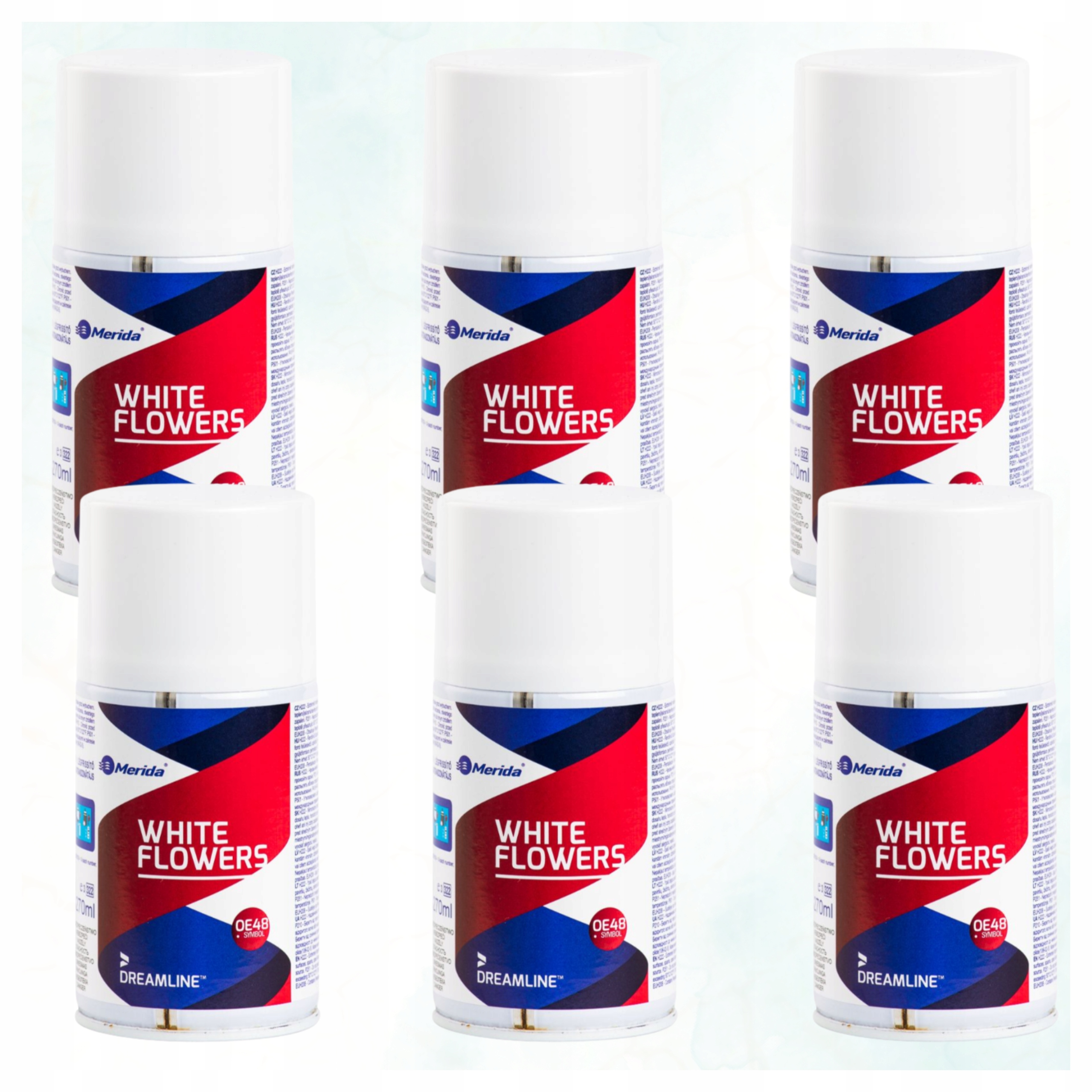 Levně Merida Osvěžovač Vzduchu White Flowers 6 Ks 250 ML Květinový
