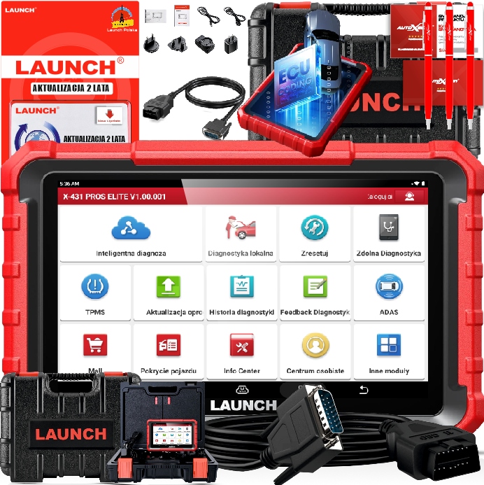 Launch X431 Pro Elite 2025 CanFD DoIP 8 palcov Zadarmo 2-ročné Aktualizácie