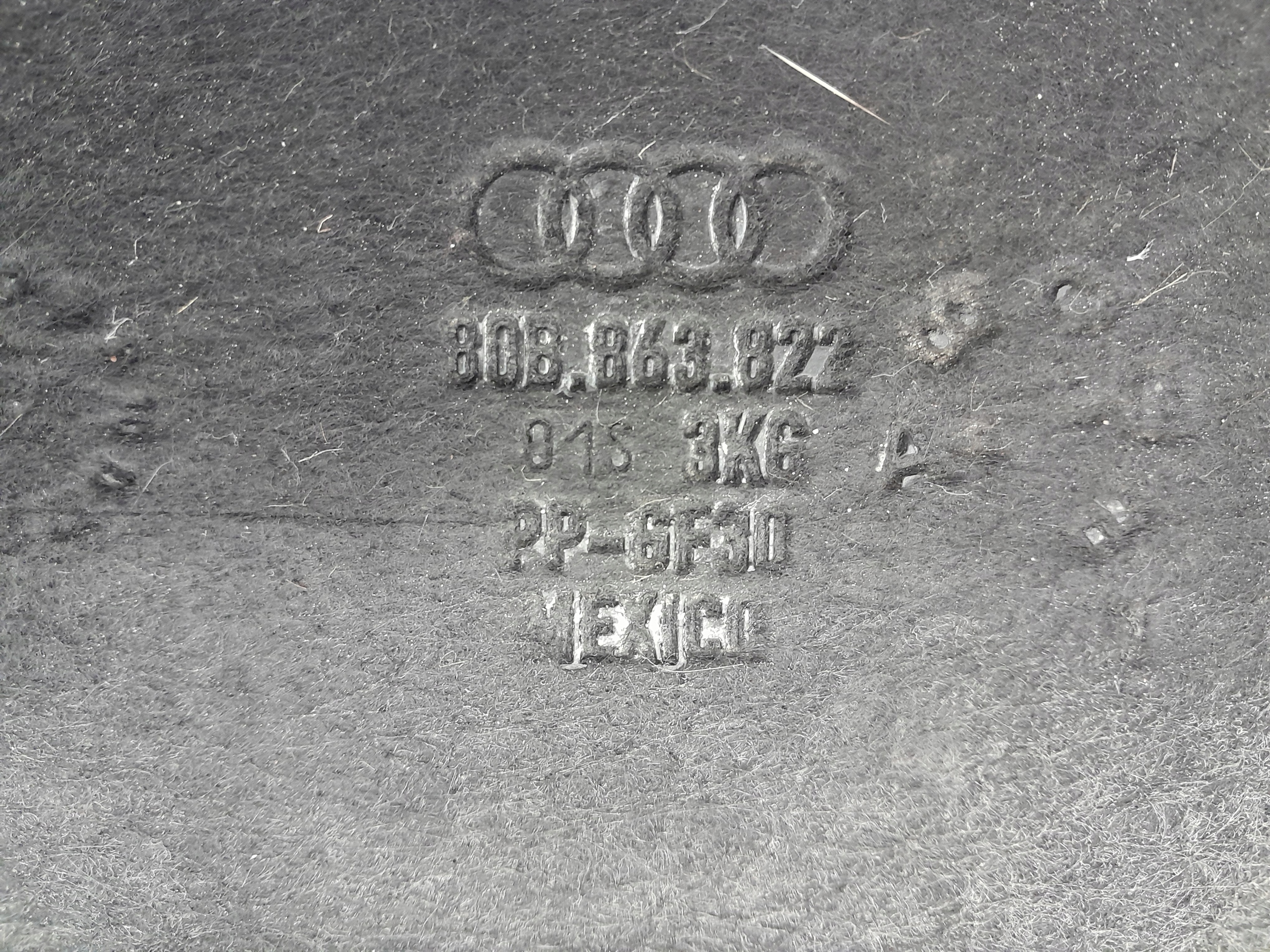AUDI Q5 80A abdeckung Blende Abdeckung untere DES MOTORS 80B863822A