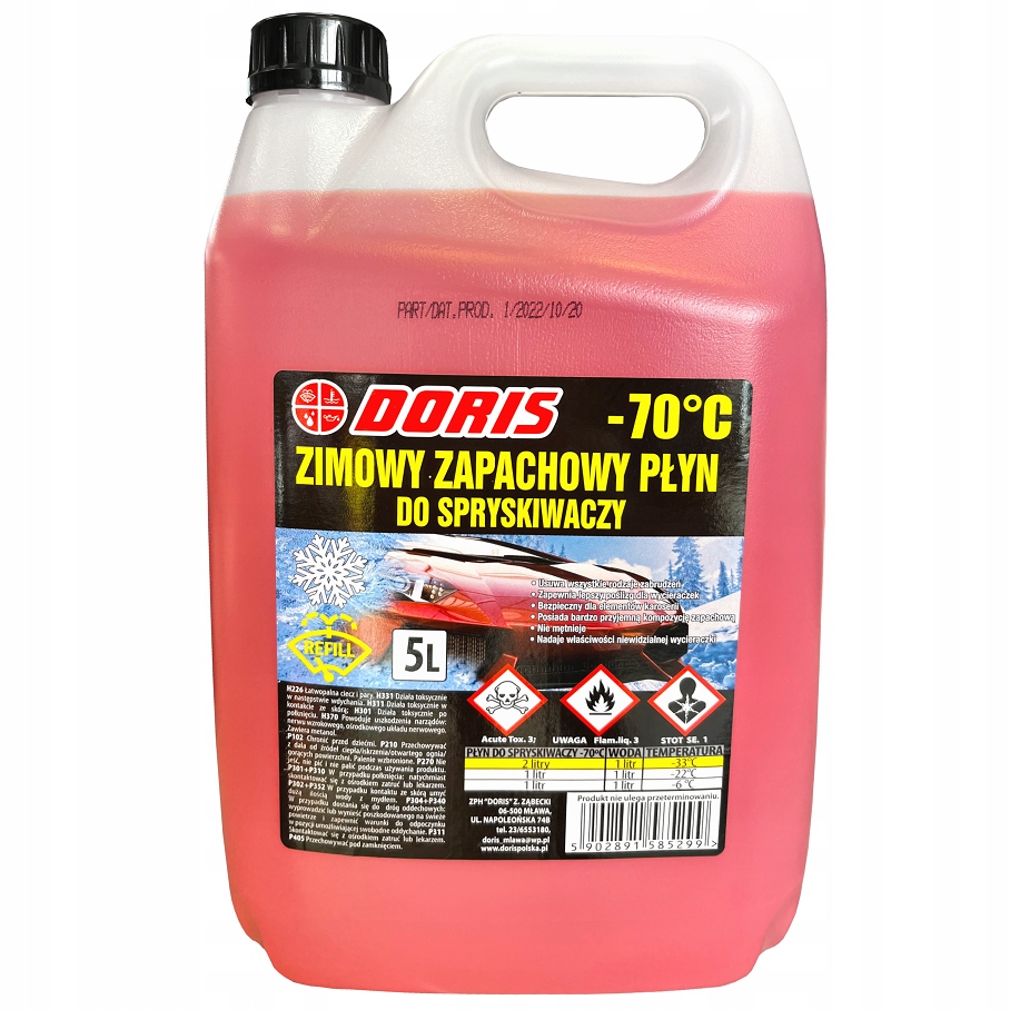 

Koncentrat Płynu zimowy do spryskiwaczy Zapach 5L