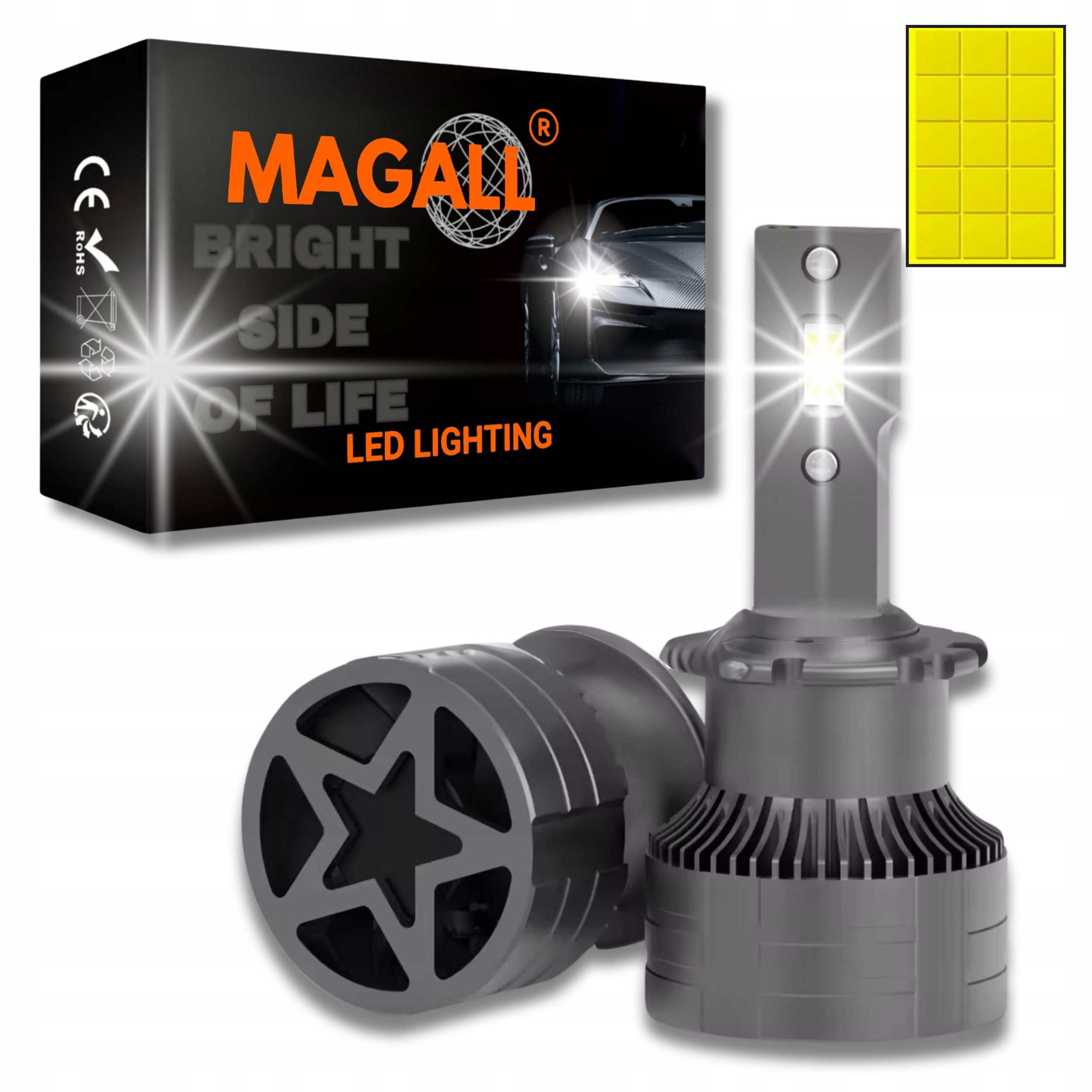 Led Žárovky D2S D2R Magall Hid-led 20000lm 6500K 70W Náhrada Xenónov