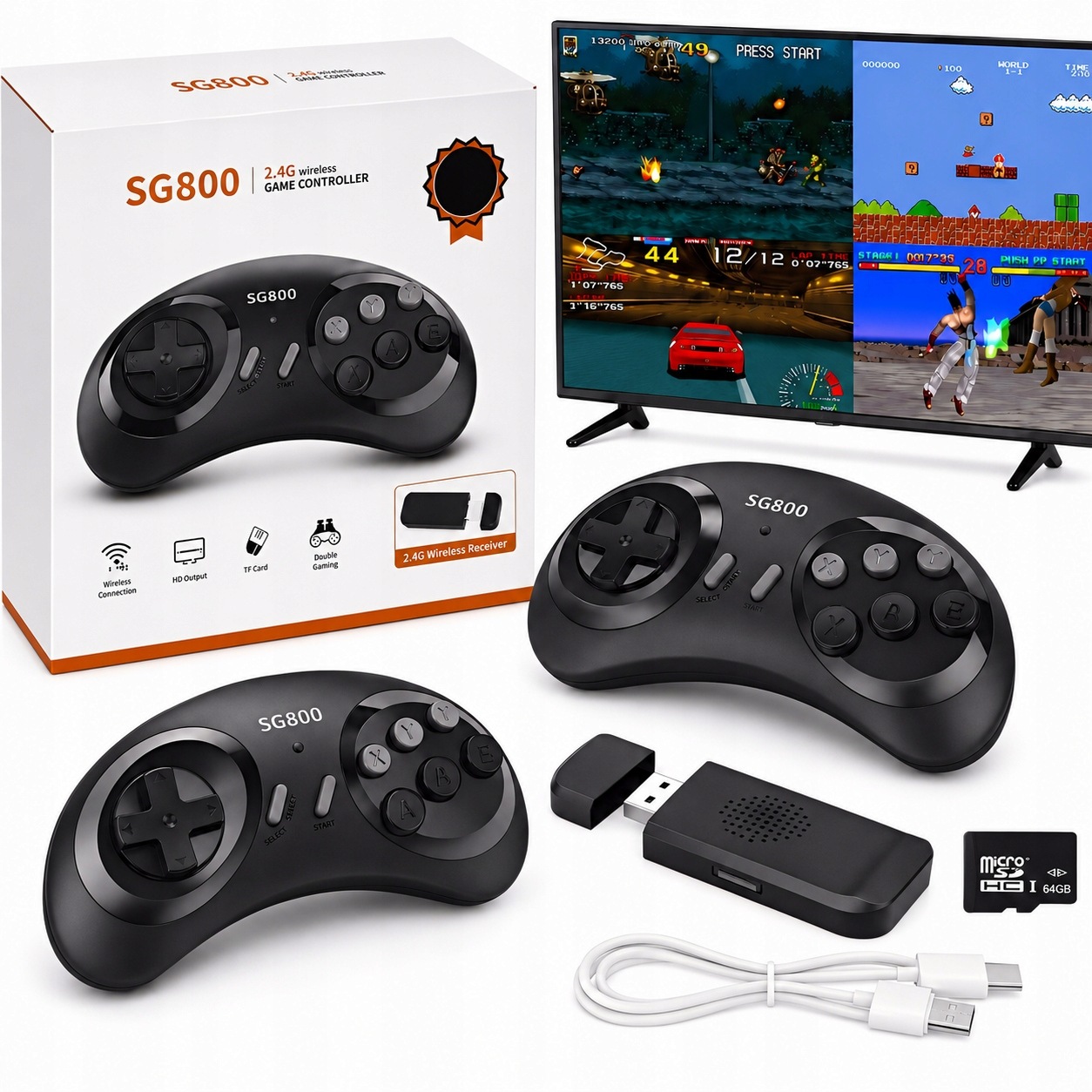 Bezdrátová Retro Televizní Hra, Konzole Hdmi 5000 Hry 90. Léta