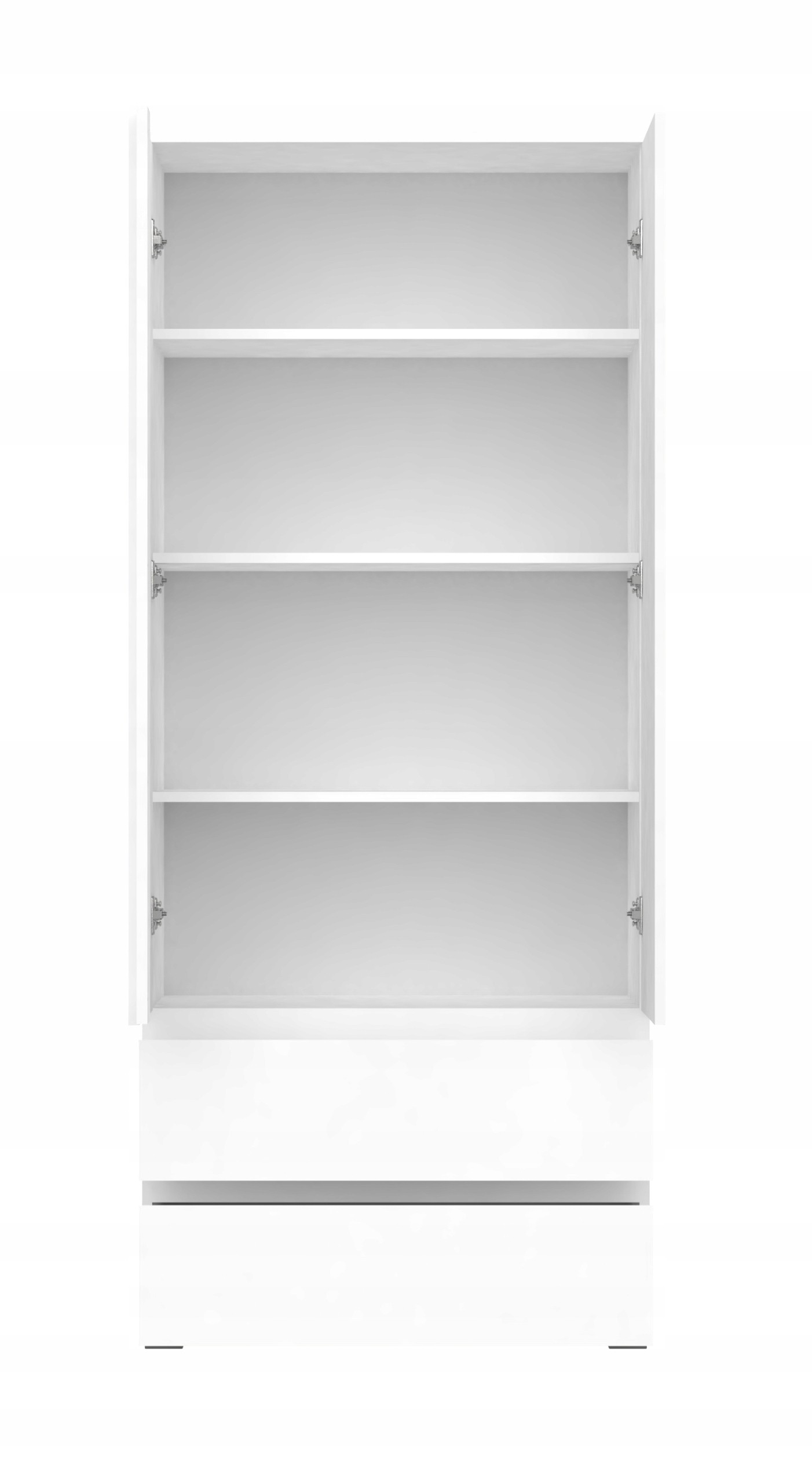 SZAFA BIAŁA DWUDRZWIOWA Z SZUFLADAMI 80 CM Głębokość mebla 40 cm