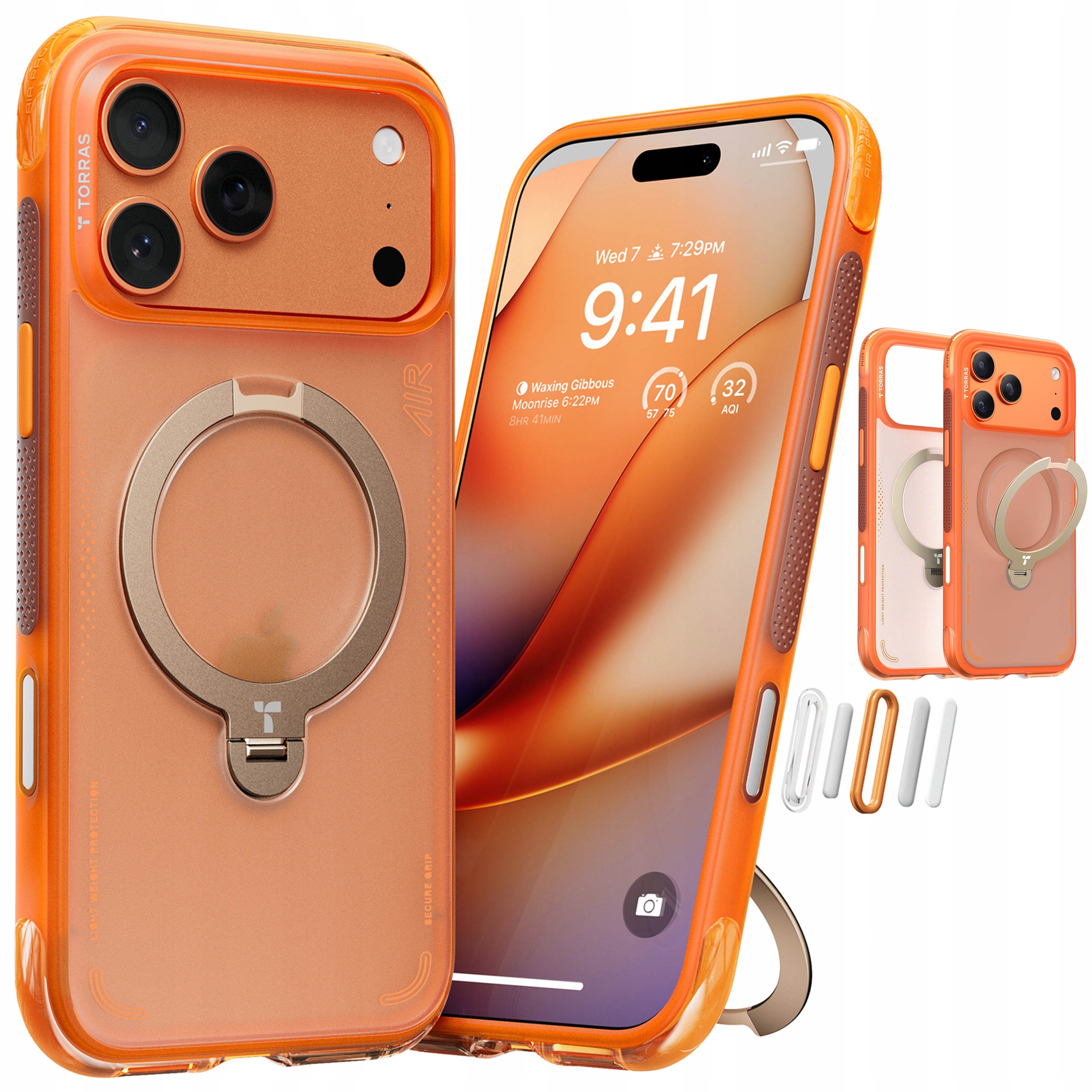 Torras Ostand Air Case – Pouzdro MagSafe s držákem pro iPhone 17 Pro Max Cover