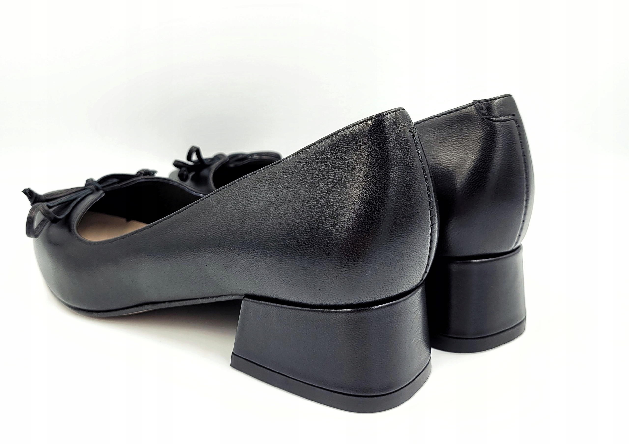 Eleganckie czółenka KOTYL 9925 SKÓRA czarne 40 Rozmiar 40