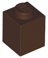 

Lego brick 3005 klocek 1x1 c. brązowy 2 szt Nowy