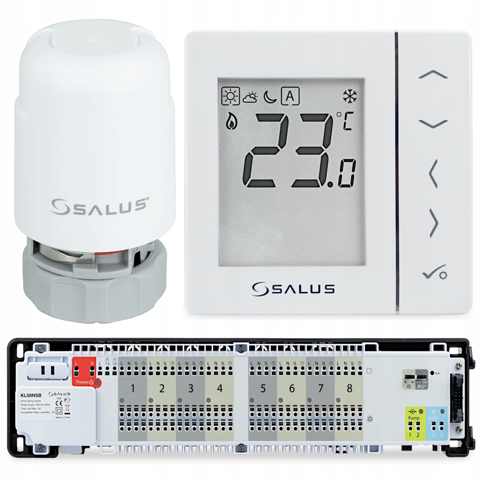Zestaw Ogrzewania Podłogowego Salus Listwa Regulator VS35W Siłownik T30NC