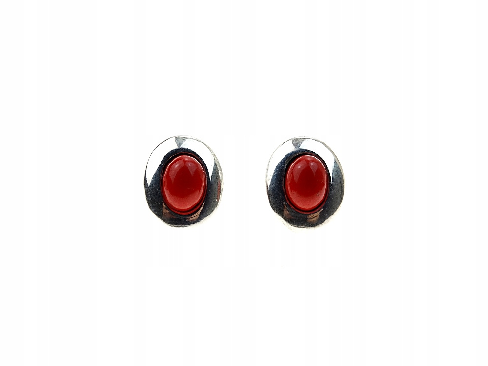 

Kolczyki Srebrne Z Koralem