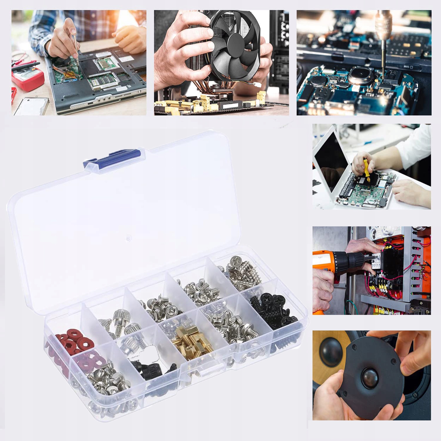 228 SZTUK ŚRUB DO MONTAŻU UNIWERSALNY ZESTAW DO PC I LAPTOPA NAPRAWCZY