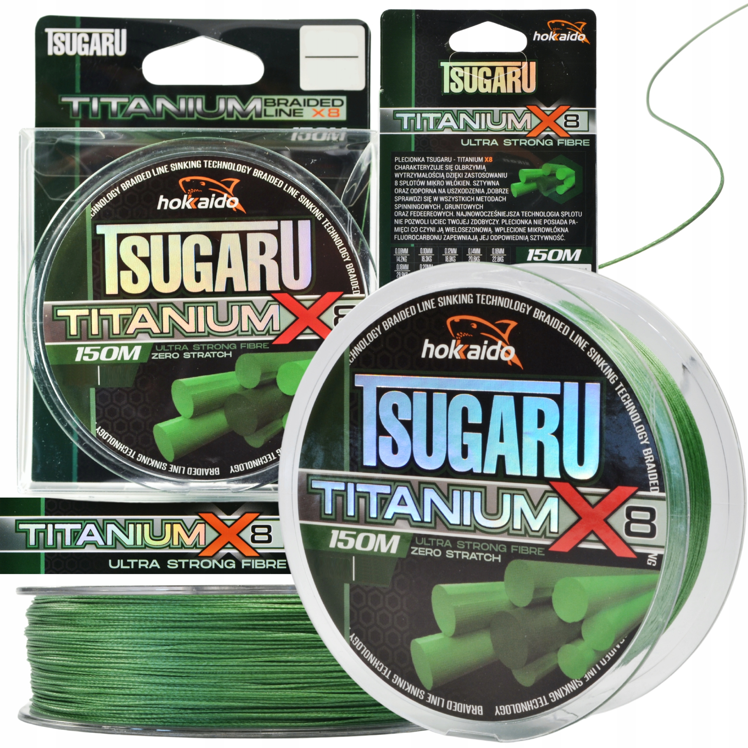 

Plecionka Titanum X8 Hokkaido 0,18mm 29,9kg 150m