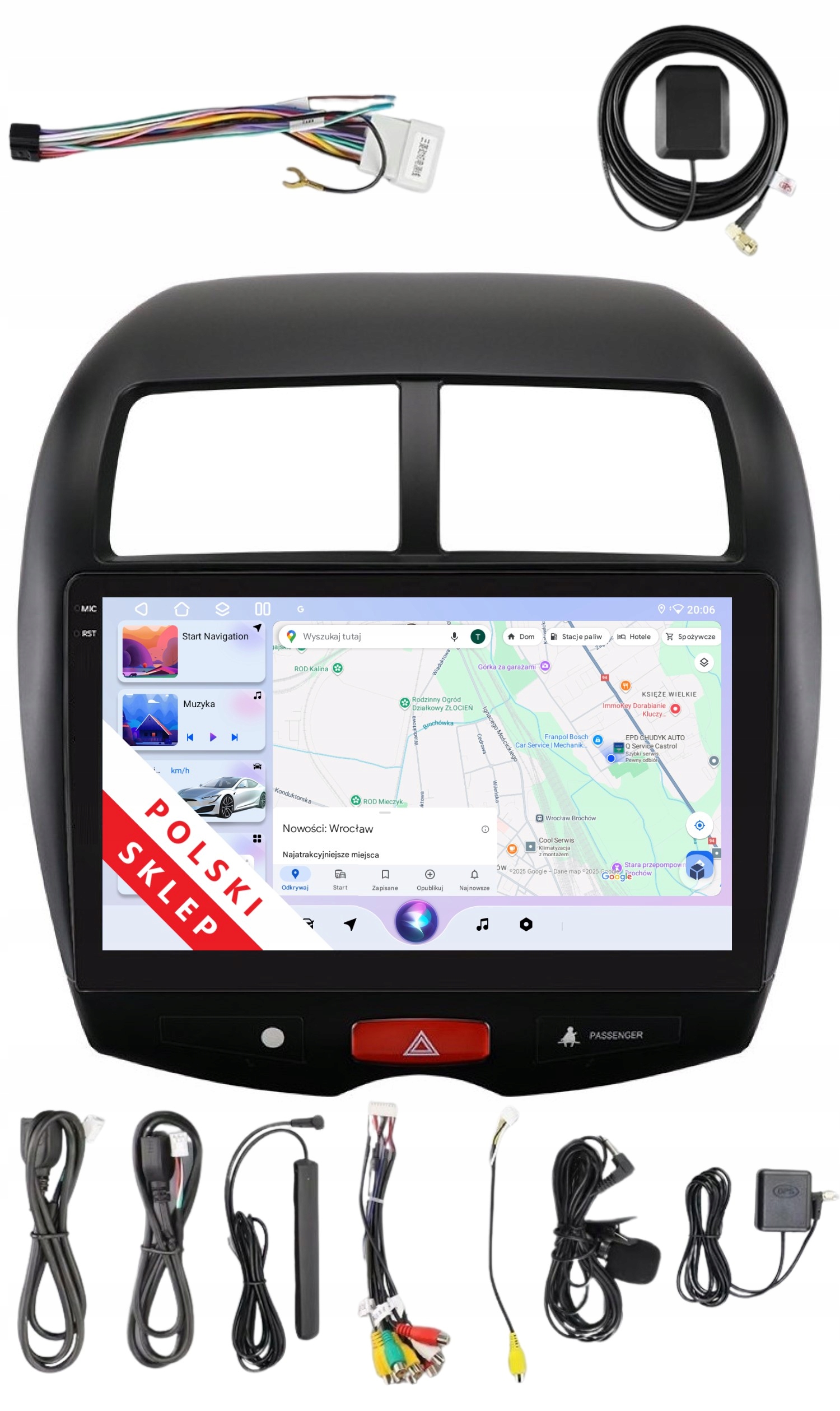 Navigace Rádio 2DIN Android Mitsubishi Asx 1 4/64 Gb Dsp Carplay Lte