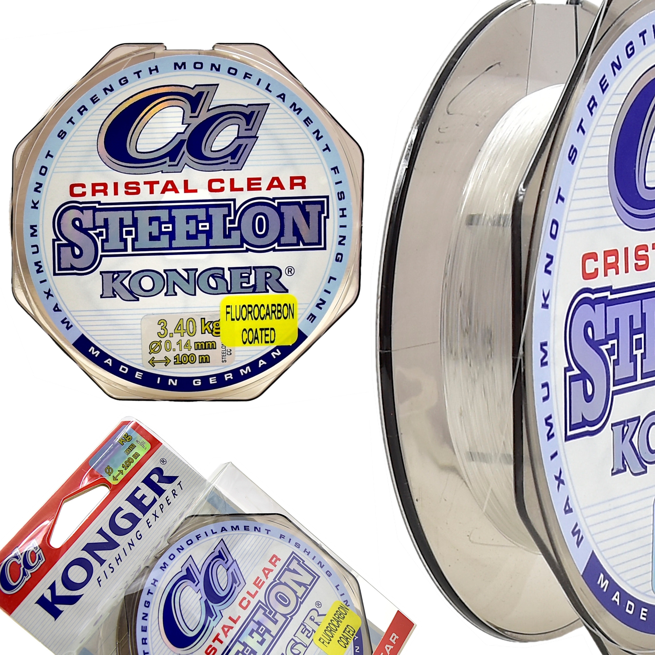 Żyłka Konger Steelon Cristal Clear Fluorocarbon Coated 0.14mm 3,40kg /100m