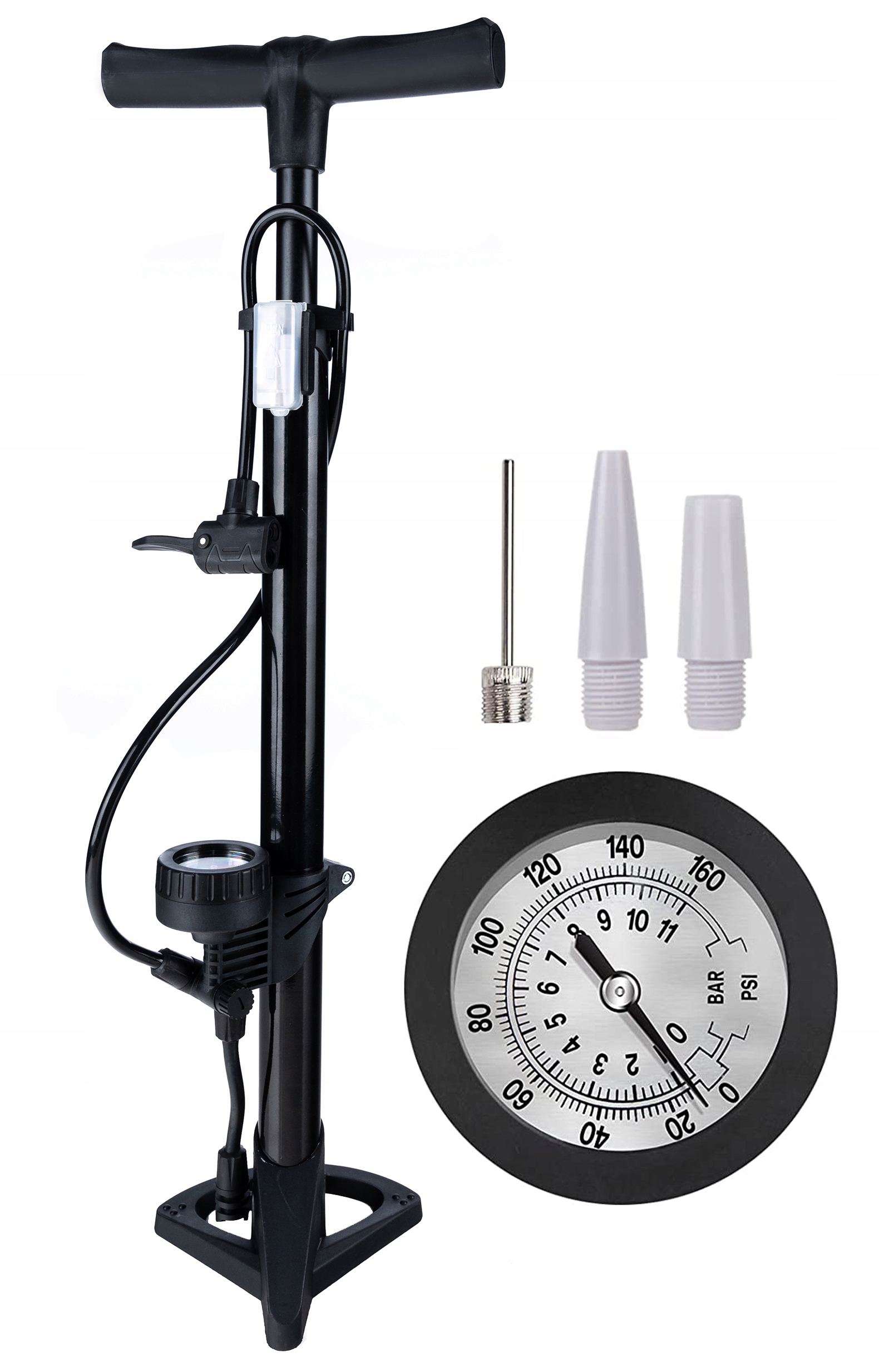 POMPKA ROWEROWA Z MANOMETREM DO PIŁEK MATERACÓW Stan opakowania oryginalne